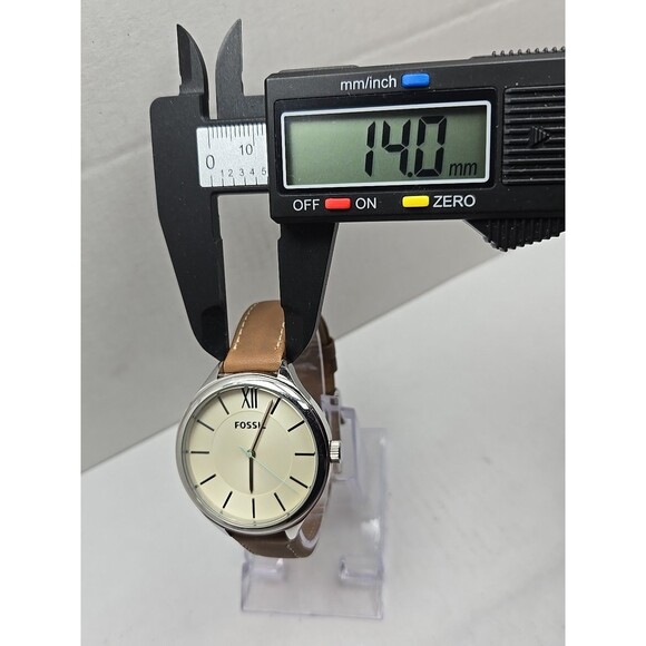 Fossil Suitor BQ3083 Womens Quartz Watch Cream Dial Brown Leather New Battery - Picture 6 of 12